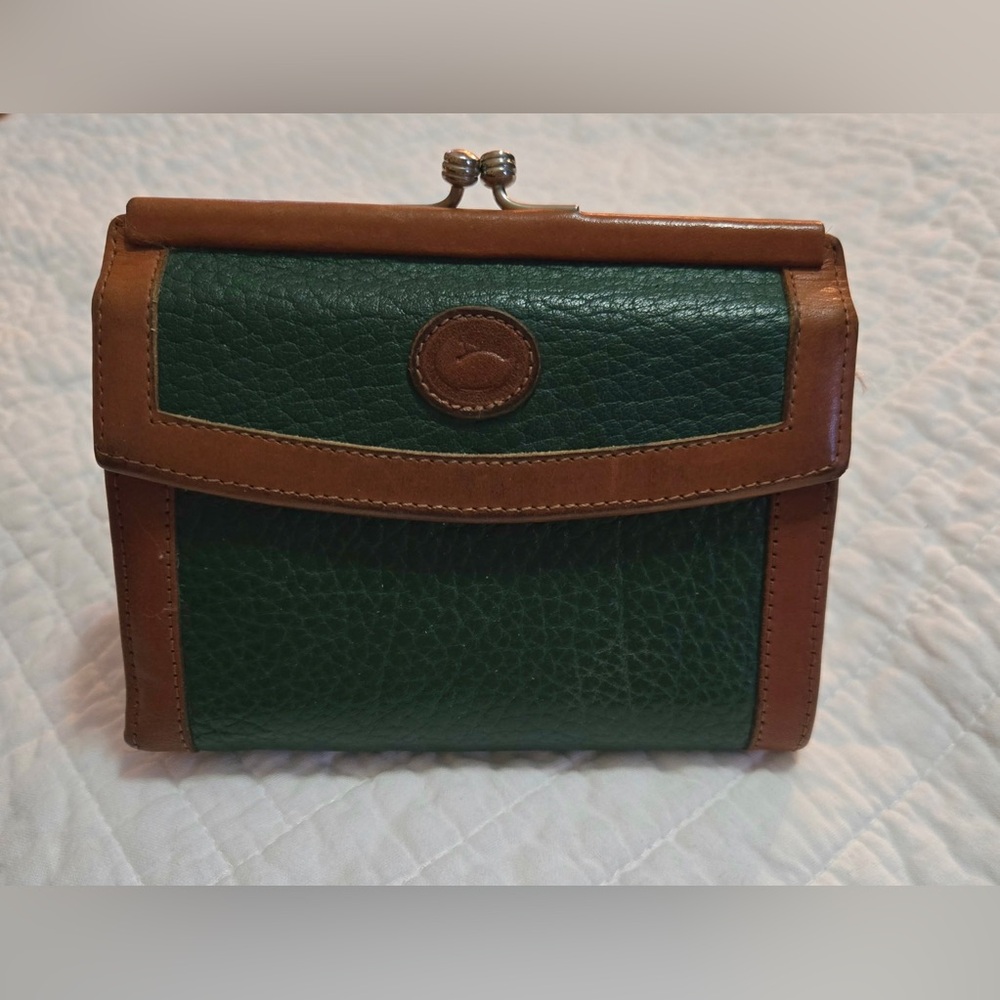 Dooney & Bourke Vintage AWL Leather Kiss Lock Wallet